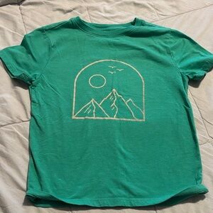 Cat & Jack Green Tee with Mountain Design